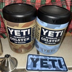 YETI 12oz Rambler Colster Can Insulators in Camo Tan & blue camo- sold out /2024